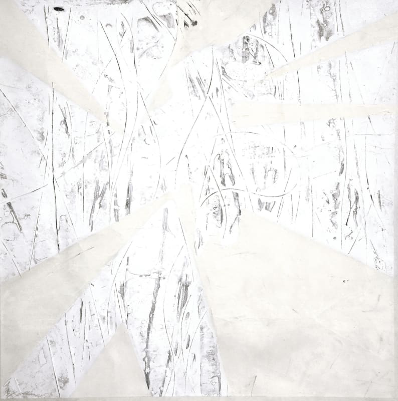 Zheng Chongbin 郑重宾 Crystalline No.4 水晶线 No.4, 2015 Signed Ink and acrylic on xuan paper 墨 丙烯 宣纸 48 7/8...